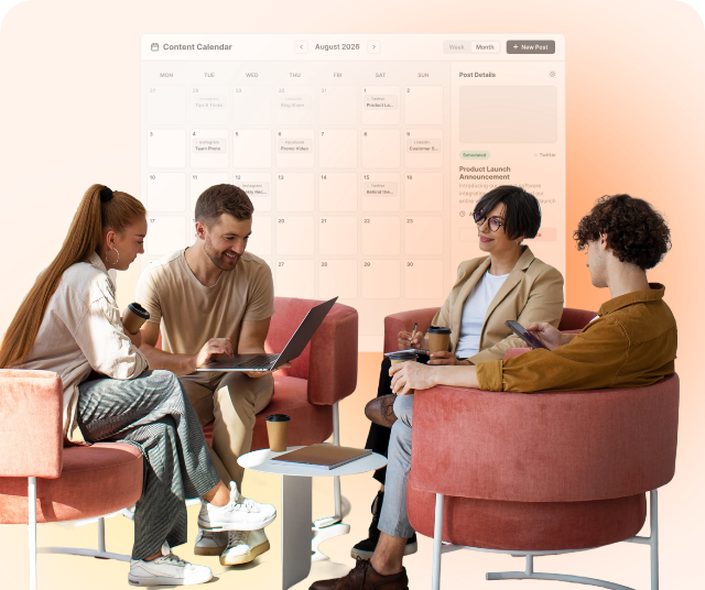 Social Media planning, calendar management and team collaboration