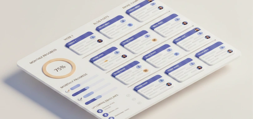 In-House Marketing Teams - Full-month calendar planning and funnel view